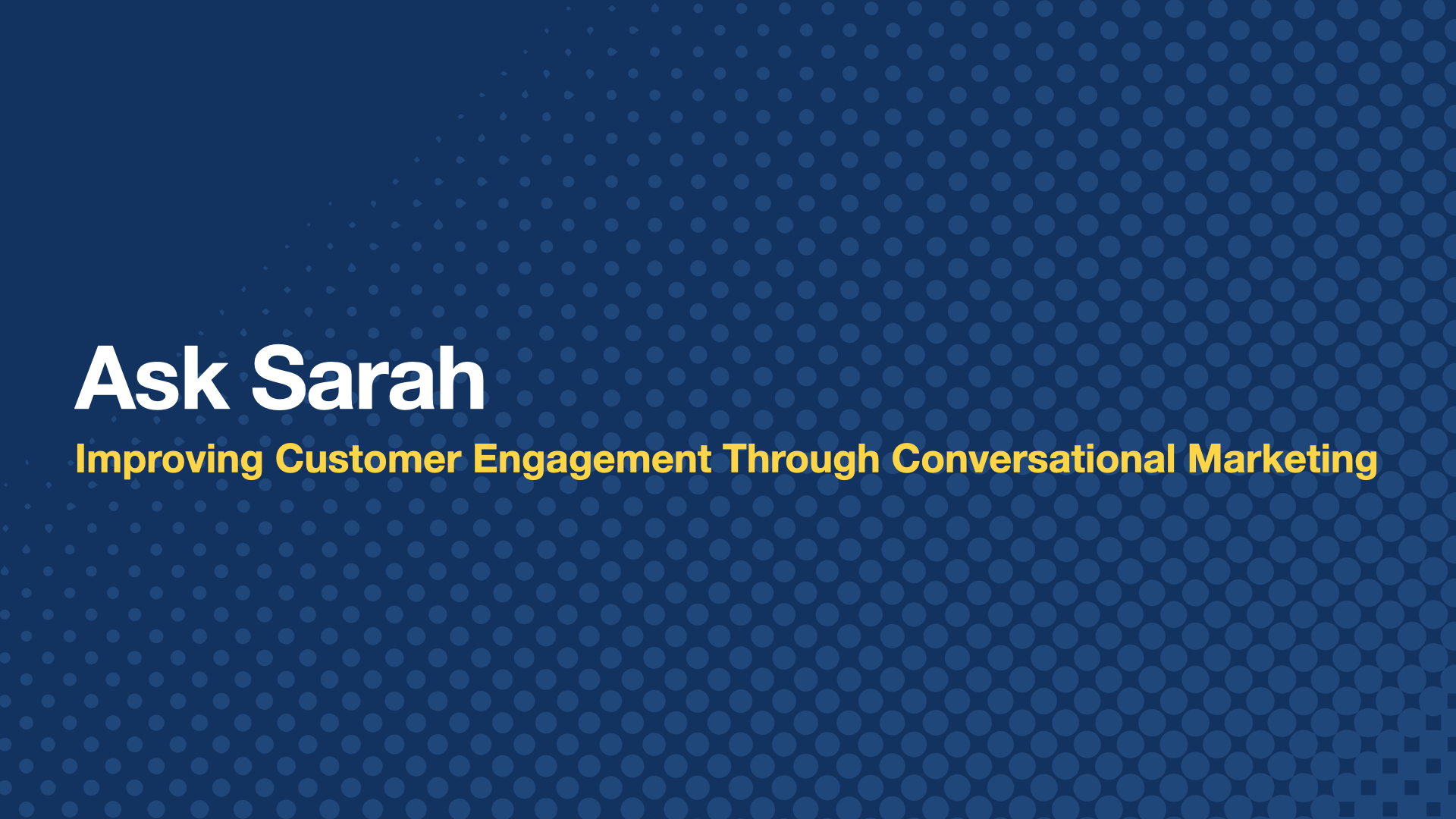 Ask Sarah Executive Case Study Presentation