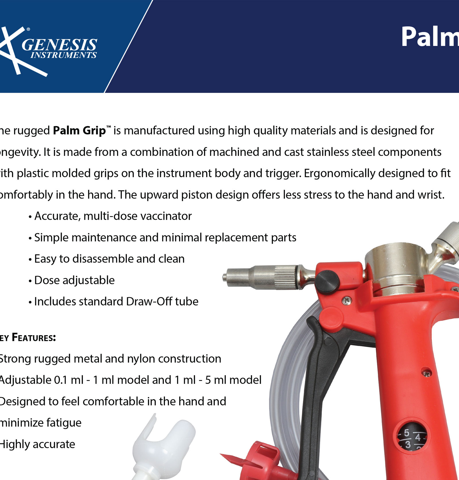 MAI Animal Health palm grip flyer